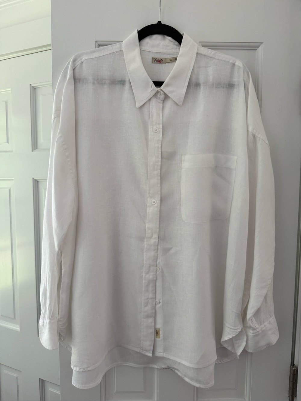 Faherty Classic White Women’s Linen Button-Up Shirt - relaxed fit